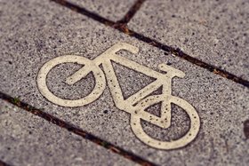 Symbol-Fahrradweg