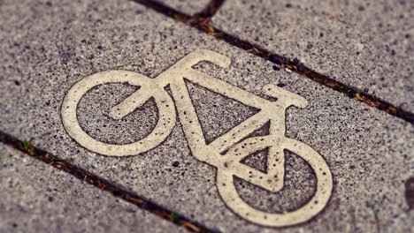 Symbol-Fahrradweg